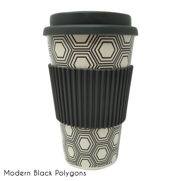 SG20-22-Κούπα Bamboo Modern Black Polygons