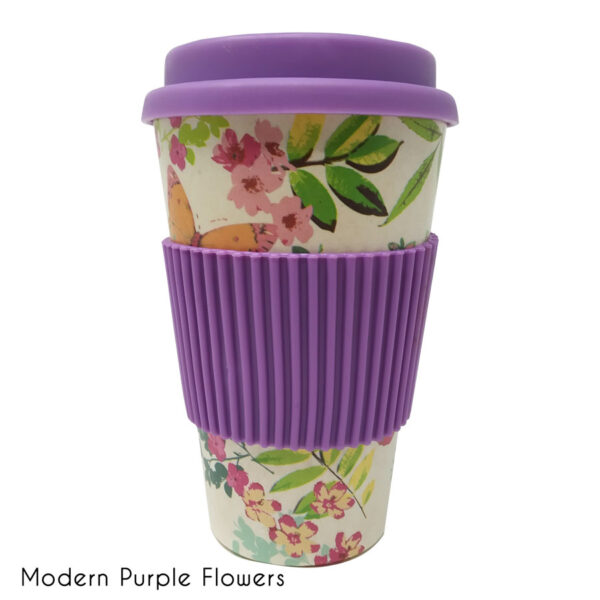 SG20-22-Κούπα Bamboo Modern Purple Flowers