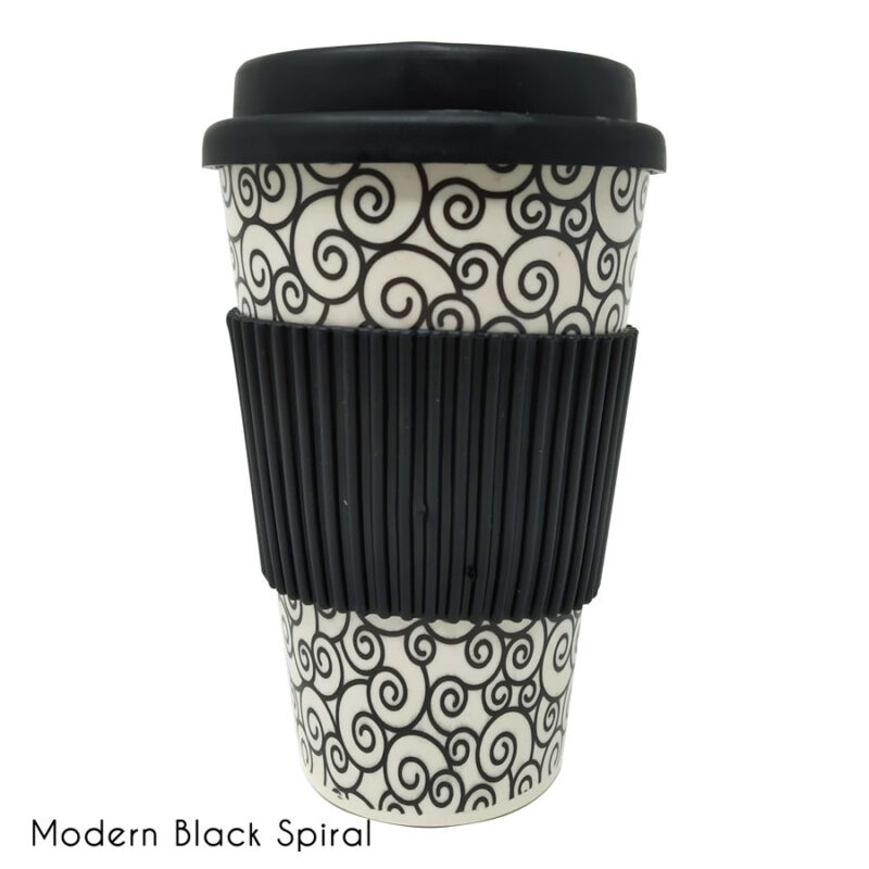 SG20-22-Κούπα Bamboo Modern Black Spiral