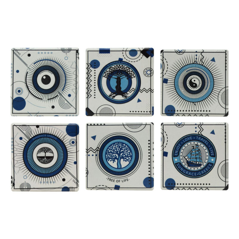 SG20-47-Μαγνήτης Κεραμικός Modern Art Blue Eye Συσκευασία 12 Τεμαχίων