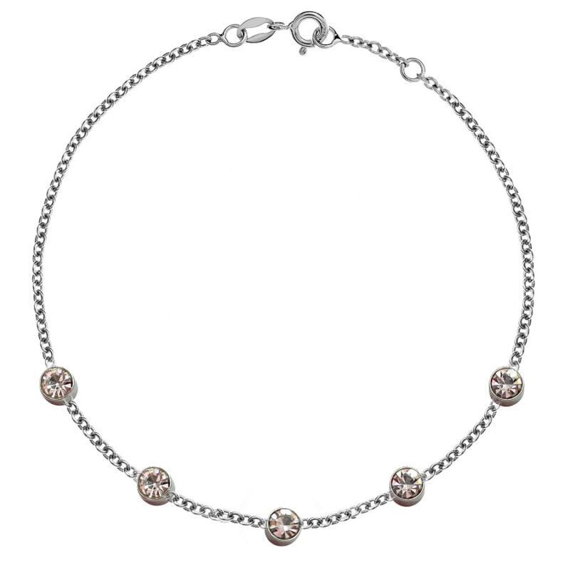 Βραχιόλι Stainless Steel με Στρας Ασημί