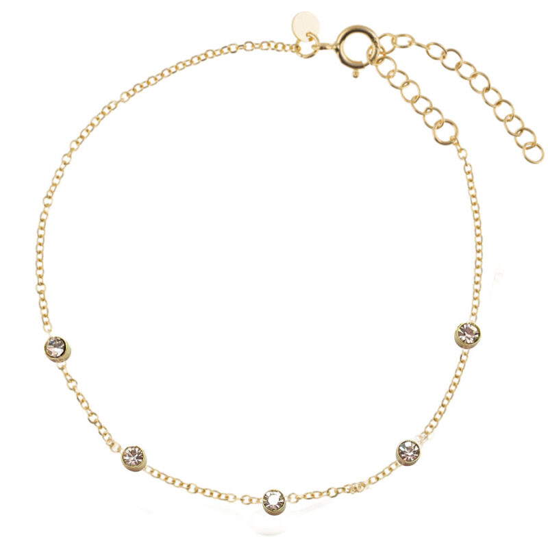 Βραχιόλι Stainless Steel με Στρας Χρυσό