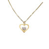 Κολιέ  Stainless SteelL Διπλή Καρδιά Μικρή Χρυσό