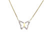 Κολιέ  Stainless Steel Πεταλούδα Διάτρητη Χρυσό