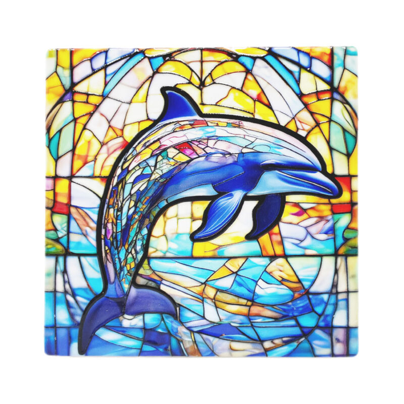Σουβέρ Κεραμικό 3D Mosaic Dolphins 4