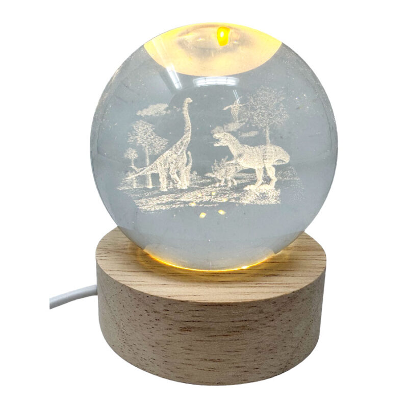 Μπάλα Γυάλινη Μικρή Φωτιστικό Δεινόσαυροι