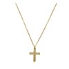 Κολιέ Stainless Steel Σταυρός Χωνευτά Strass Χρυσό