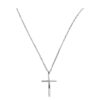 Κολιέ Stainless Steel Σταυρός Strass στο Κάτω Μέρος