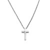 Κολιέ Stainless Steel Απλός Σταυρός Χοντρός Ασημί