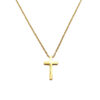 Κολιέ Stainless Steel Απλός Σταυρός Χοντρός Χρυσό