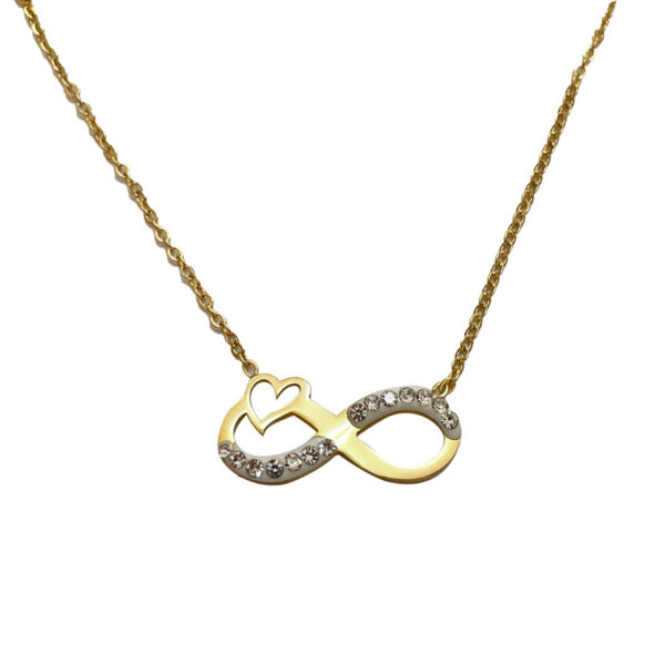 Κολιέ Stainless Steel Άπειρο Καρδούλα