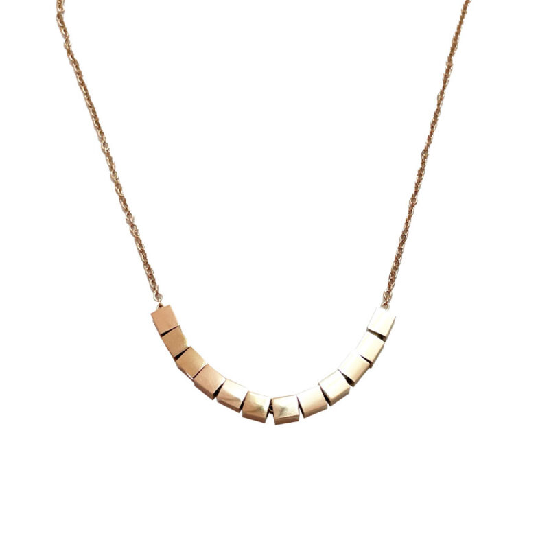 Κολιέ Stainless Steel Κυβάκια