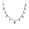 Κολιέ Stainless Steel Καρδιές Strass Ασημί