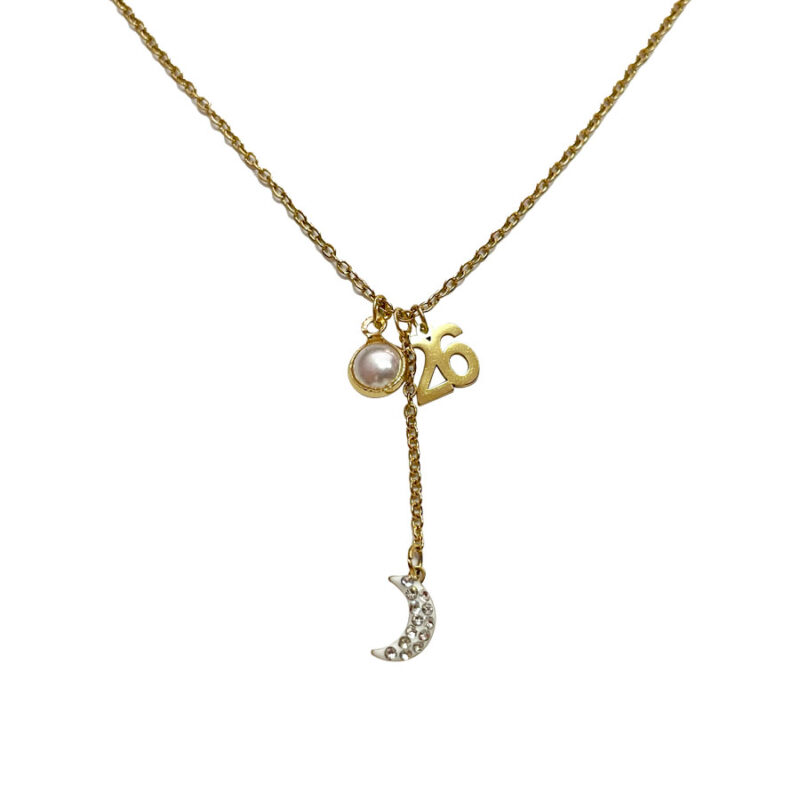 Κολιέ Stainless Steel Πέρλα-Φεγγάρι-Χρονιά