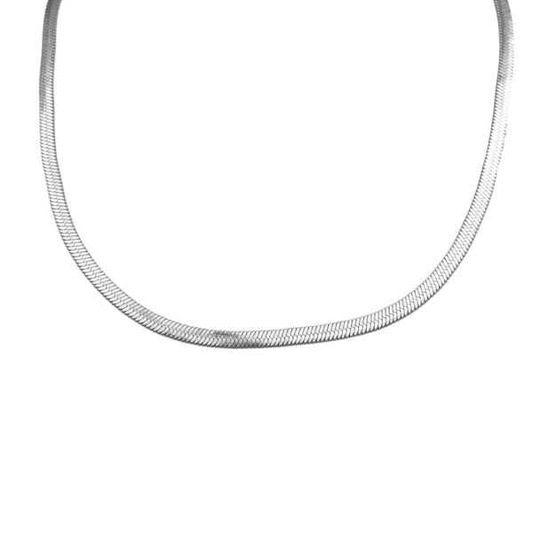 Κολιέ Stainless Steel Απλό Αλυσίδα Ασημί