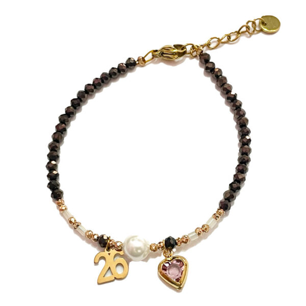 SUN-0000426-(7) Βραχιόλι Stainless Steel Πέτρες με Χρονιά 6