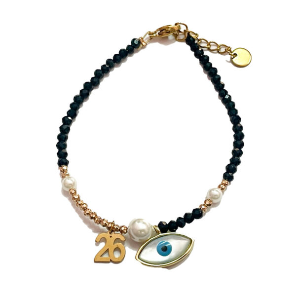 SUN-0000426-(9) Βραχιόλι Stainless Steel Πέτρες με Χρονιά 4