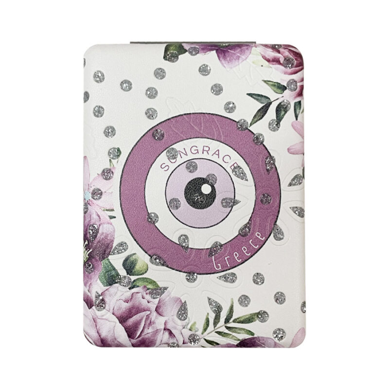 Καθρεφτάκι Glitter Μεγάλο Ορθογώνιο Flowers Eyes 4