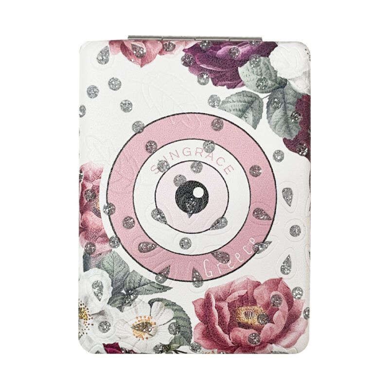 Καθρεφτάκι Glitter Μεγάλο Ορθογώνιο Flowers Eyes 3