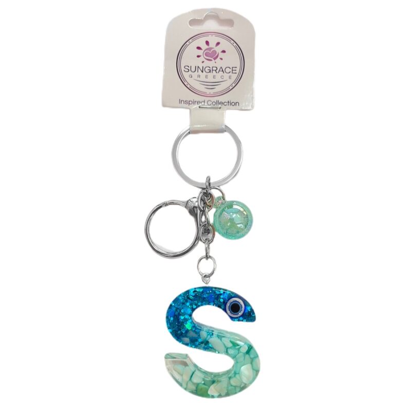 Μπρελόκ Plexiglass Blue Light Eyes Letters S