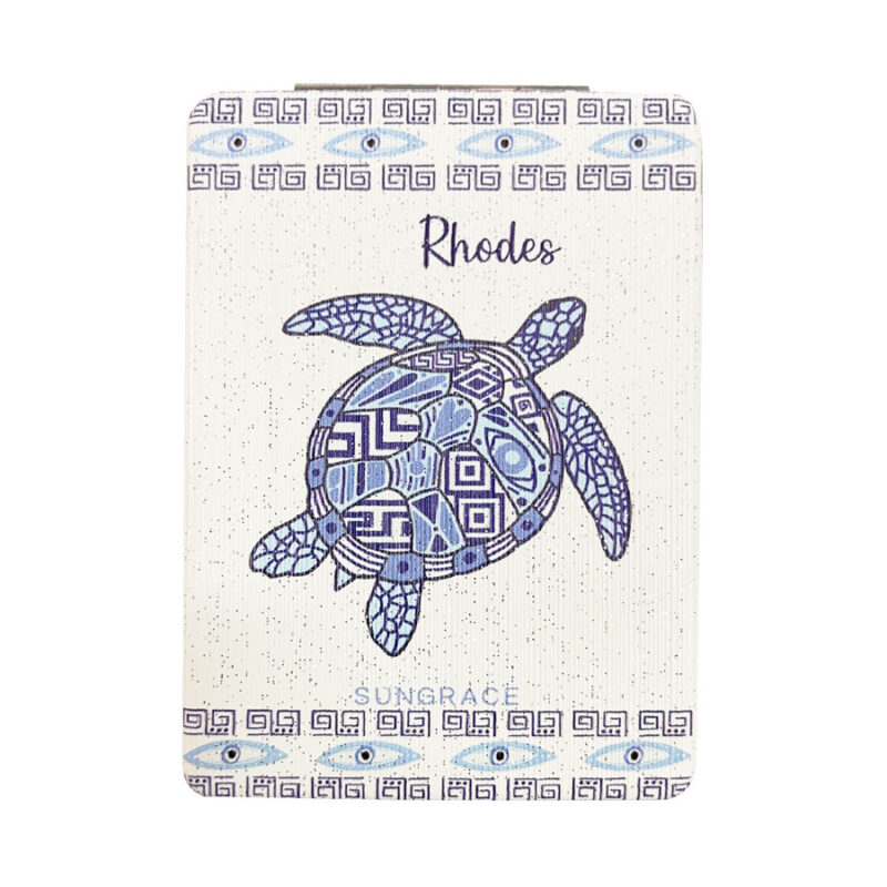 Καθρεφτάκι Glitter Μεγάλο Ορθογώνιο Greek Animals Rhodes/Crete 1