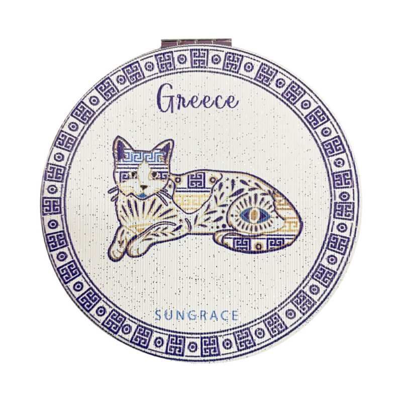 Καθρεφτάκι Glitter Μεγάλο Ορθογώνιο Golden Blue 2