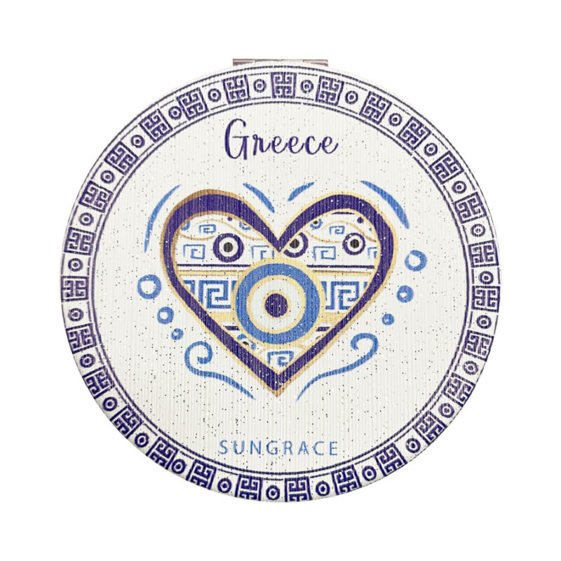 Καθρεφτάκι Glitter Μεγάλο Ορθογώνιο Golden Blue 1