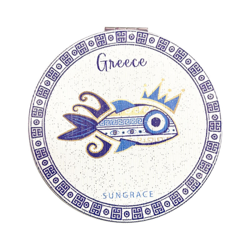 Καθρεφτάκι Glitter Μεγάλο Ορθογώνιο Golden Blue 5