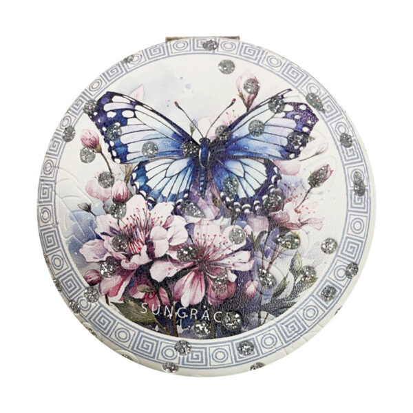 Καθρεφτάκι Glitter Μεγάλο Ορθογώνιο Flowers Butterflies 5