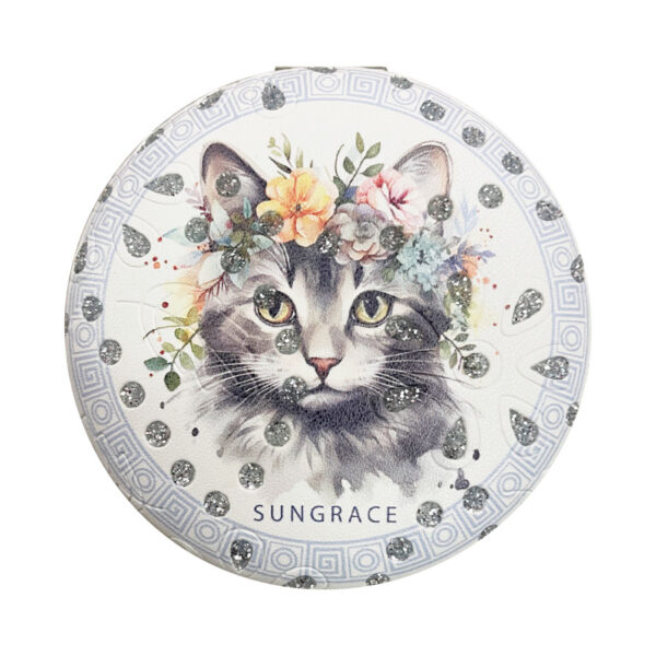 Καθρεφτάκι Glitter Μεγάλο Ορθογώνιο Flowers Cats 1