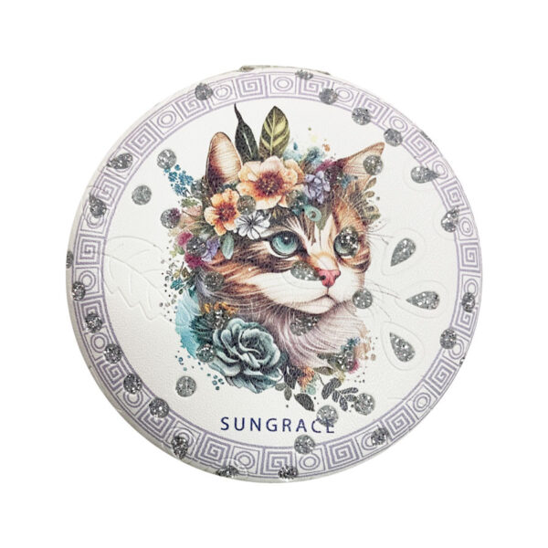 SG25-113-(5) Καθρεφτάκι Glitter Μεγάλο Ορθογώνιο Flowers Cats 5