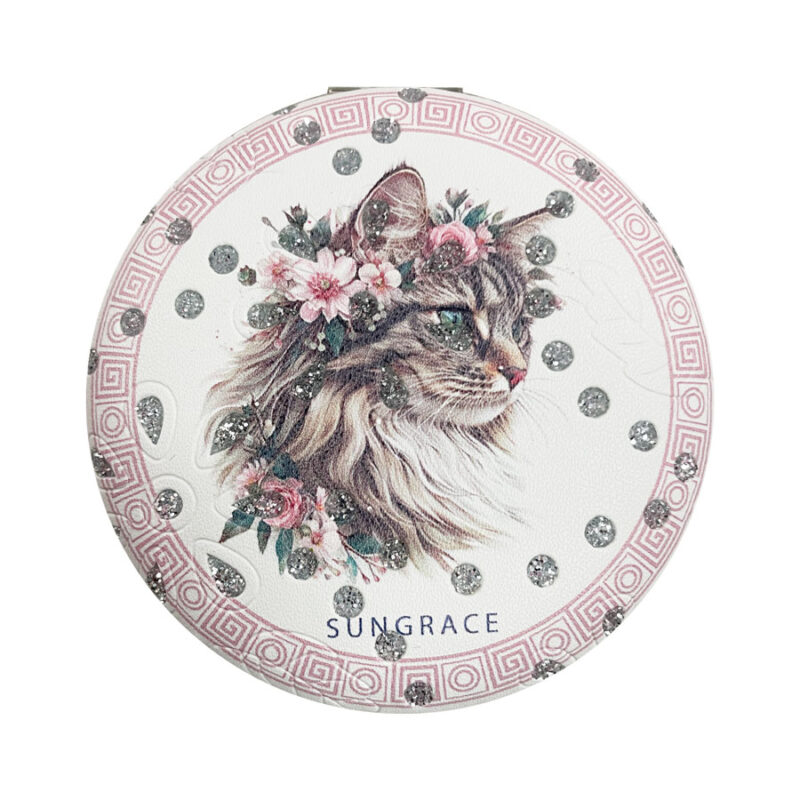 Καθρεφτάκι Glitter Μεγάλο Ορθογώνιο Flowers Cats 6