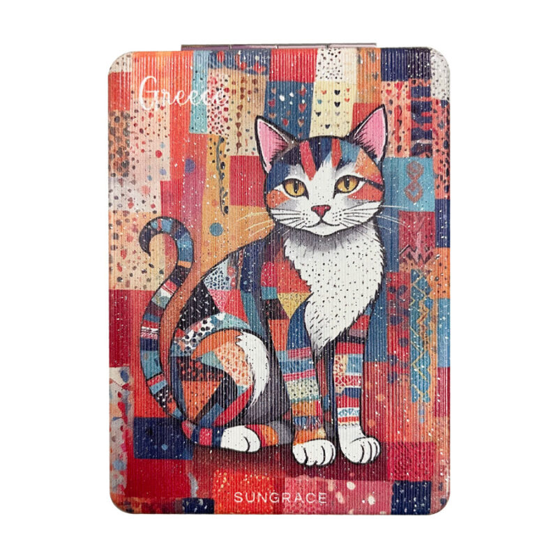 Καθρεφτάκι Glitter Μεγάλο Ορθογώνιο Colourfull Cats 5