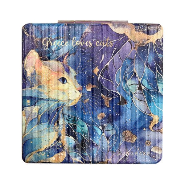 Καθρεφτάκι Glitter Μεγάλο Ορθογώνιο Marble Cats 4