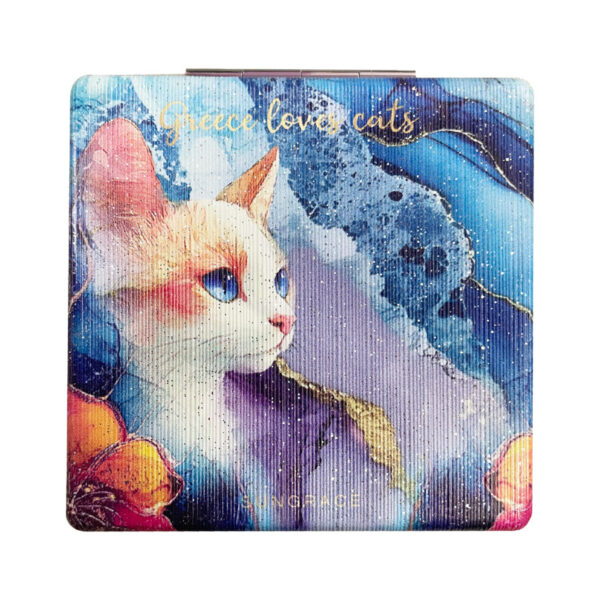 Καθρεφτάκι Glitter Μεγάλο Ορθογώνιο Marble Cats 3