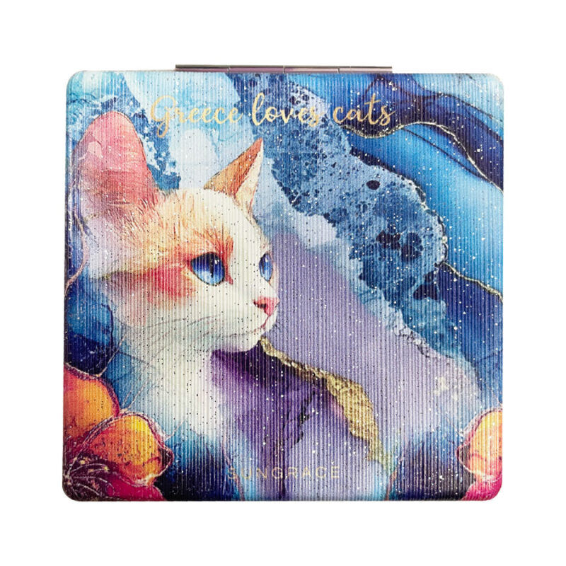 Καθρεφτάκι Glitter Μεγάλο Ορθογώνιο Marble Cats 3