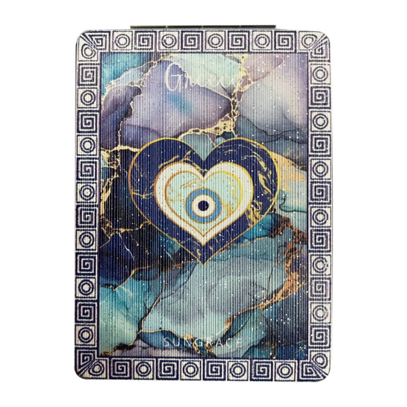 Καθρεφτάκι Glitter Μεγάλο Ορθογώνιο Marble Hearts 5