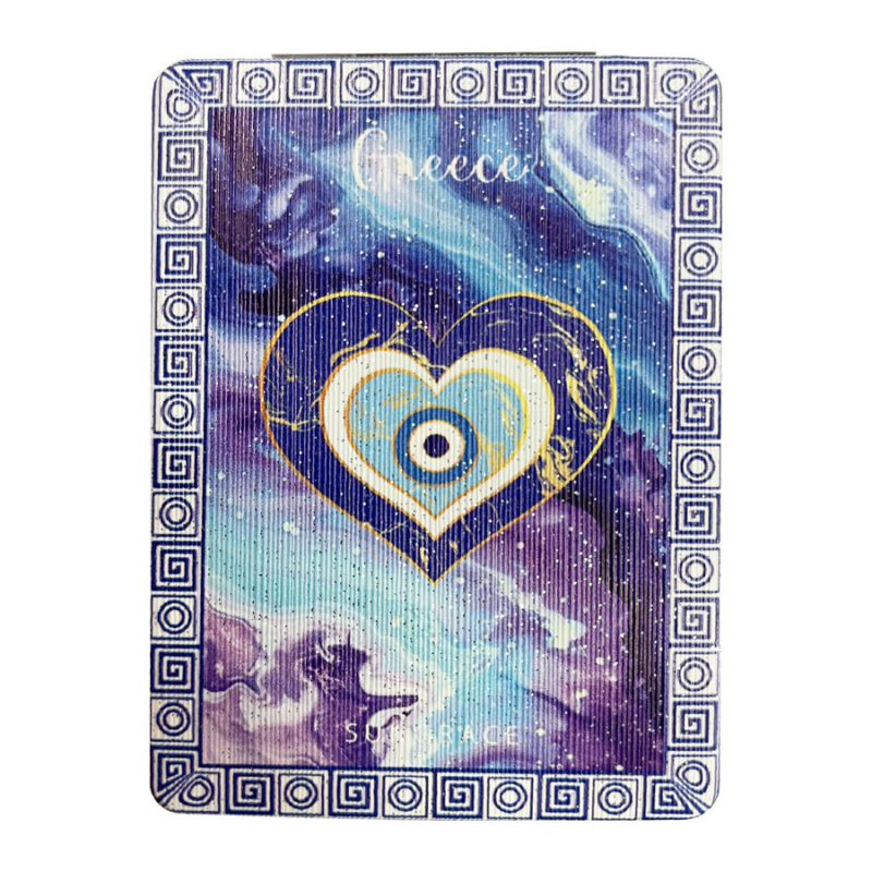 Καθρεφτάκι Glitter Μεγάλο Ορθογώνιο Marble Hearts 3