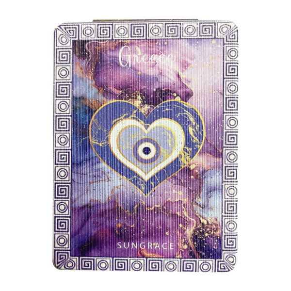 Καθρεφτάκι Glitter Μεγάλο Ορθογώνιο Marble Hearts 2