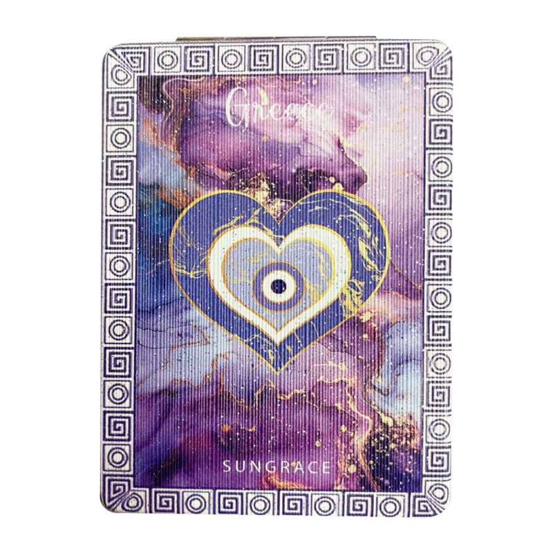 Καθρεφτάκι Glitter Μεγάλο Ορθογώνιο Marble Hearts 2