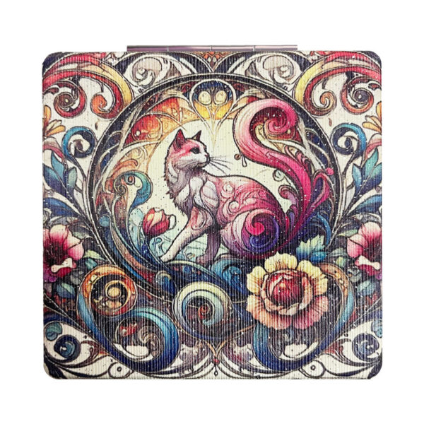 Καθρεφτάκι Glitter Μεγάλο Ορθογώνιο Mosaic Cats 1