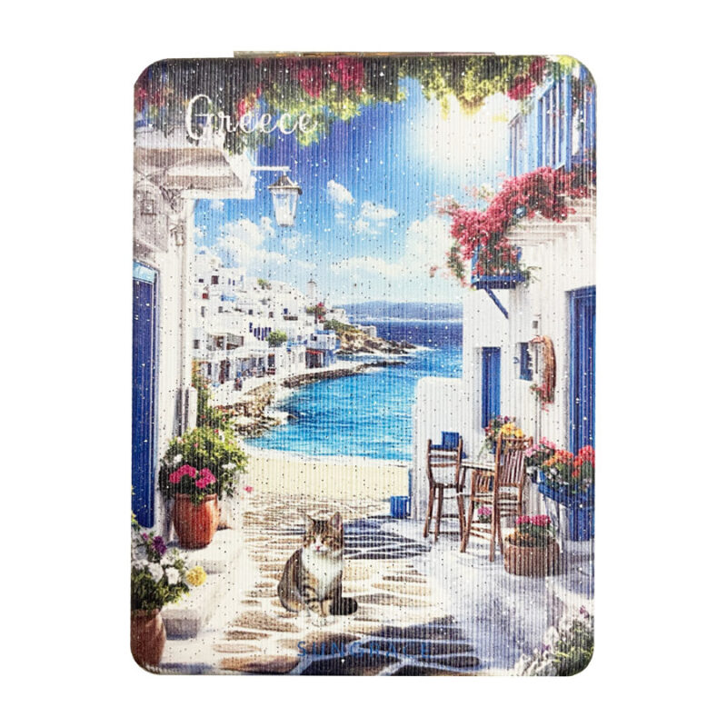 Καθρεφτάκι Glitter Μεγάλο Ορθογώνιο Pink Islands 1