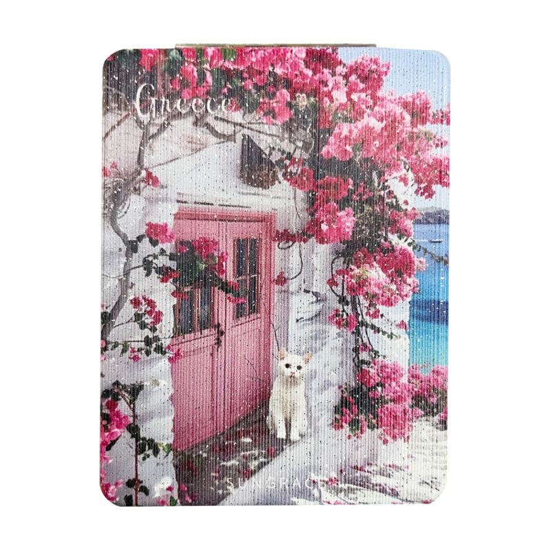 Καθρεφτάκι Glitter Μεγάλο Ορθογώνιο Pink Islands 6