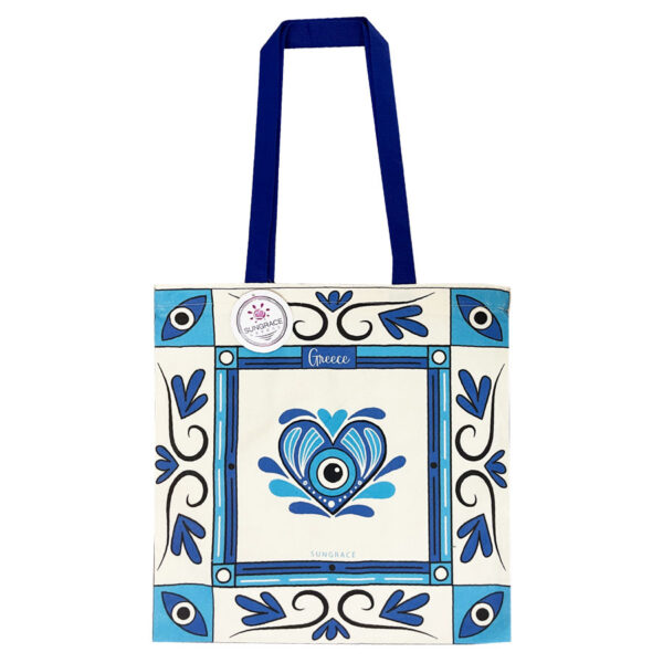 Τσάντα Καμβάς Doodle Eyes Heart