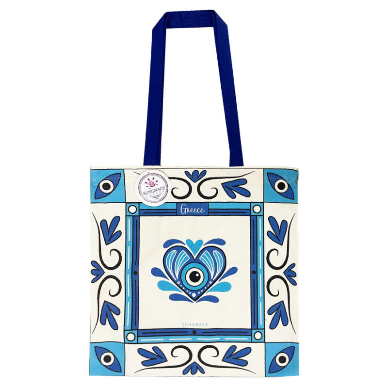 Τσάντα Καμβάς Doodle Eyes Heart