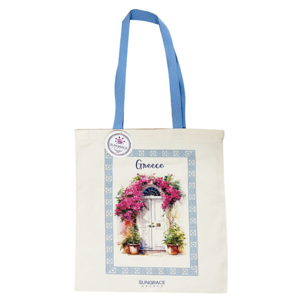 Τσάντα Καμβάς Greek Doors 3