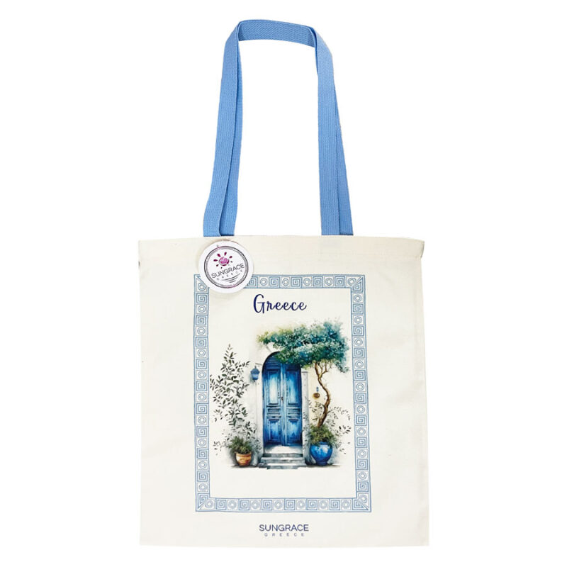 Τσάντα Καμβάς Greek Doors 2