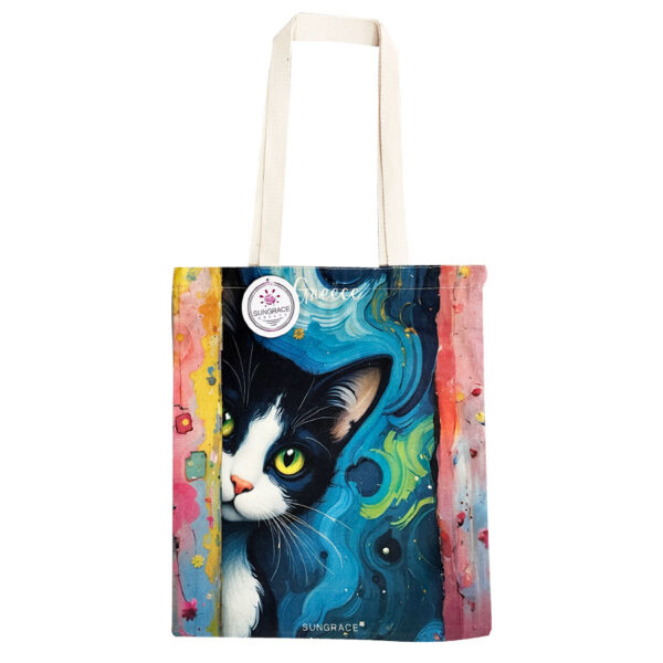 Τσάντα Καμβάς Colourful Cats 5