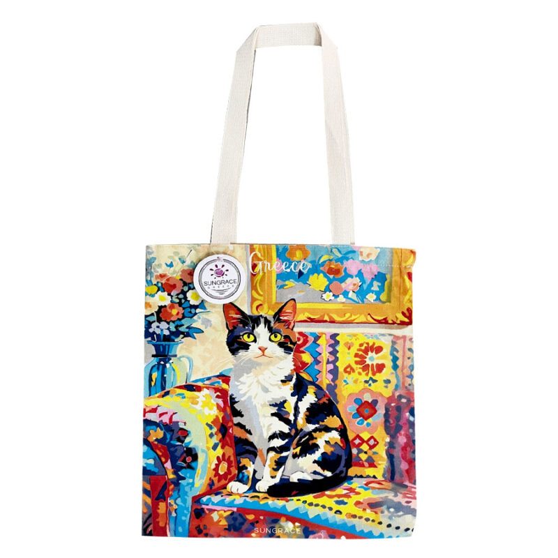 Τσάντα Καμβάς Colourful Cats 3