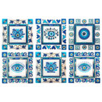 Σουβέρ Κεραμικό 3D Gold Doodle Eyes Συσκευασία 12 Τεμάχια